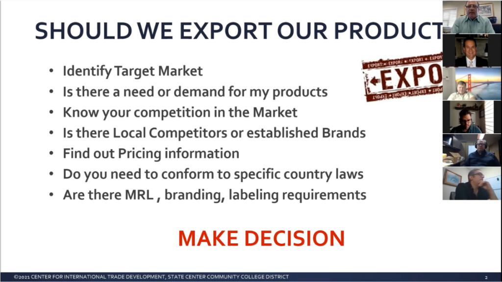 Export Readiness Training – California Center for International Trade ...